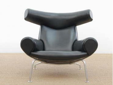 Fauteuil scandinave modèle Ox Chair noir