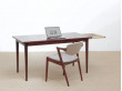 Bureau ou Table de repas scandinave en palissandre de Rio