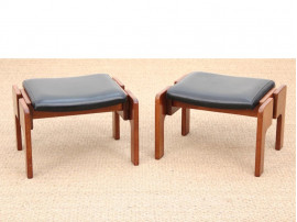 Mid-Century  modern paiot of teck stools