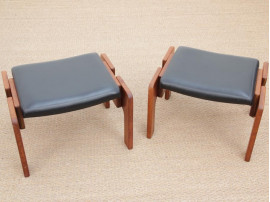 Mid-Century  modern paiot of teck stools