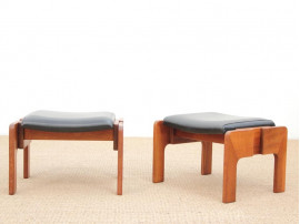 Mid-Century  modern paiot of teck stools