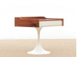 Chevet ou table d'appoint scandinave en palissandre de Rio pied tulipe