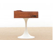 Chevet ou table d'appoint scandinave en palissandre de Rio pied tulipe