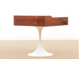 Chevet ou table d'appoint scandinave en palissandre de Rio pied tulipe