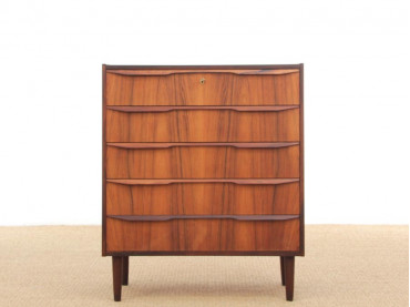 Commode ou semainier scandinave en palissandre de Rio