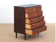 Commode ou semainier scandinave en palissandre de Rio