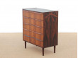 Commode ou semainier scandinave en palissandre de Rio