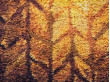 Rya rugs in wool with orange motifs.