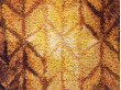 Rya rugs in wool with orange motifs.