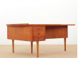 Bureau scandinave boomerang en teck