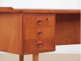 Bureau scandinave boomerang en teck