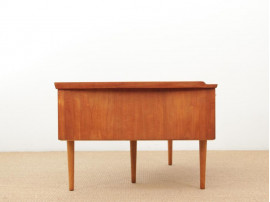 Bureau scandinave boomerang en teck