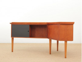 Bureau scandinave boomerang en teck