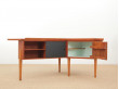 Bureau scandinave boomerang en teck