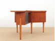 Bureau scandinave boomerang en teck