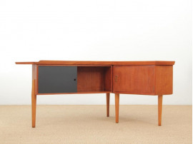 Bureau scandinave boomerang en teck