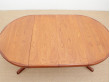 Table de repas scandinave ronde en teck, 4/10 pers