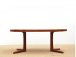 Mid-Century  modern scandinavian cirular dining table in teak by Kofod Larsen