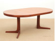 Table de repas scandinave ronde en teck, 4/10 pers