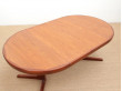 Table de repas scandinave ronde en teck, 4/10 pers