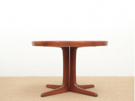 Table de repas scandinave ronde en teck, 4/10 pers