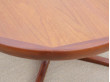 Table de repas scandinave ronde en teck, 4/10 pers