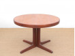 Mid-Century  modern scandinavian cirular dining table in teak by Kofod Larsen