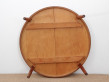 Table de repas scandinave ronde en teck, 4/10 pers