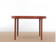 Table de repas scandinave ronde en teck, 4/10 pers