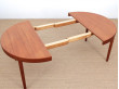 Table de repas scandinave ronde en teck, 4/10 pers