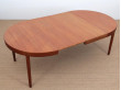 Table de repas scandinave ronde en teck, 4/10 pers