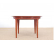 Table de repas scandinave ronde en teck, 4/12 pers