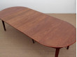 Table de repas scandinave ronde en teck, 4/12 pers