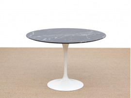 Table de repas Tulipe en marbre Marquina Ø107 cm