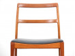 Mid-Century  modern scandinavian set of 6 chairs by Arne Vodder model 430 in teak