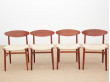 Mid-Century  modern scandinavian set of 4 chairs by Aksel Bender Madsen