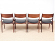 Set of 4 Mid-Century Modern scandinavian chairs in rosewood by  H. Vestervig Eriksen