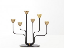 Mid-Century modern Ystad Metall candelabras by  Gunnar Ander 