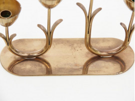 Mid-Century modern Ystad Metall candelabras in brass by  Gunnar Ander 