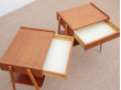 Mid-Century  modern scandinavian pair of night tables