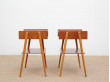 Mid-Century  modern scandinavian pair of night tables