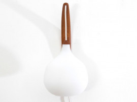 Mid-Century  modern scandinavian wall lamp in opal glass by Luxus