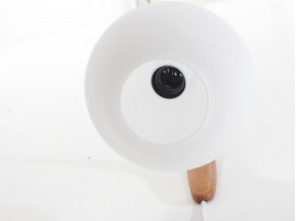 Mid-Century  modern scandinavian wall lamp in opal glass by Luxus