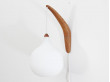 Mid-Century  modern scandinavian wall lamp in opal glass by Luxus