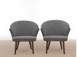 Paire de fauteuils scandinave