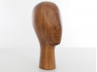 Pair of vintage wood mannequin head