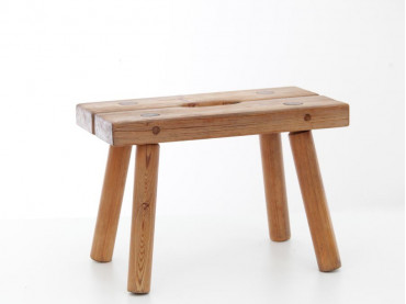 Mid-Century  modern scandinavian  brutalist stool