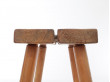 Mid-Century  modern scandinavian  brutalist stool