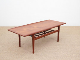 Table basse scandinave en teck.  