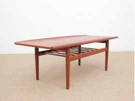 Table basse scandinave en teck.  